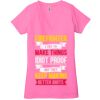 Ladies' Jersey Short-Sleeve Deep V-Neck T-Shirt Thumbnail