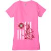 Ladies' Jersey Short-Sleeve Deep V-Neck T-Shirt Thumbnail