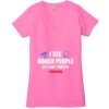 Ladies' Jersey Short-Sleeve Deep V-Neck T-Shirt Thumbnail