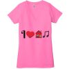 Ladies' Jersey Short-Sleeve Deep V-Neck T-Shirt Thumbnail