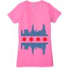 Ladies' Jersey Short-Sleeve Deep V-Neck T-Shirt Thumbnail