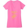Ladies' Jersey Short-Sleeve Deep V-Neck T-Shirt Thumbnail