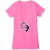 Ladies' Jersey Short-Sleeve Deep V-Neck T-Shirt Thumbnail
