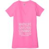 Ladies' Jersey Short-Sleeve Deep V-Neck T-Shirt Thumbnail