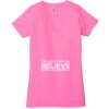 Ladies' Jersey Short-Sleeve Deep V-Neck T-Shirt Thumbnail