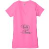 Ladies' Jersey Short-Sleeve Deep V-Neck T-Shirt Thumbnail