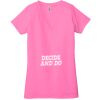 Ladies' Jersey Short-Sleeve Deep V-Neck T-Shirt Thumbnail
