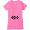 Ladies' Jersey Short-Sleeve Deep V-Neck T-Shirt Thumbnail