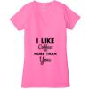 Ladies' Jersey Short-Sleeve Deep V-Neck T-Shirt Thumbnail