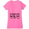 Ladies' Jersey Short-Sleeve Deep V-Neck T-Shirt Thumbnail