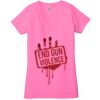 Ladies' Jersey Short-Sleeve Deep V-Neck T-Shirt Thumbnail