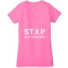 Ladies' Jersey Short-Sleeve Deep V-Neck T-Shirt Thumbnail
