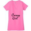 Ladies' Jersey Short-Sleeve Deep V-Neck T-Shirt Thumbnail