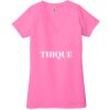 Ladies' Jersey Short-Sleeve Deep V-Neck T-Shirt Thumbnail