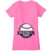 Ladies' Jersey Short-Sleeve Deep V-Neck T-Shirt Thumbnail