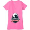 Ladies' Jersey Short-Sleeve Deep V-Neck T-Shirt Thumbnail