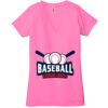 Ladies' Jersey Short-Sleeve Deep V-Neck T-Shirt Thumbnail