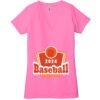 Ladies' Jersey Short-Sleeve Deep V-Neck T-Shirt Thumbnail