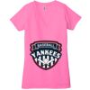 Ladies' Jersey Short-Sleeve Deep V-Neck T-Shirt Thumbnail