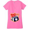 Ladies' Jersey Short-Sleeve Deep V-Neck T-Shirt Thumbnail