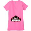 Ladies' Jersey Short-Sleeve Deep V-Neck T-Shirt Thumbnail
