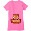 Ladies' Jersey Short-Sleeve Deep V-Neck T-Shirt Thumbnail