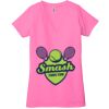Ladies' Jersey Short-Sleeve Deep V-Neck T-Shirt Thumbnail