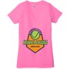 Ladies' Jersey Short-Sleeve Deep V-Neck T-Shirt Thumbnail
