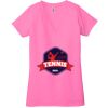 Ladies' Jersey Short-Sleeve Deep V-Neck T-Shirt Thumbnail