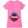 Ladies' Jersey Short-Sleeve Deep V-Neck T-Shirt Thumbnail
