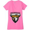 Ladies' Jersey Short-Sleeve Deep V-Neck T-Shirt Thumbnail