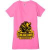 Ladies' Jersey Short-Sleeve Deep V-Neck T-Shirt Thumbnail