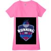 Ladies' Jersey Short-Sleeve Deep V-Neck T-Shirt Thumbnail