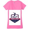 Ladies' Jersey Short-Sleeve Deep V-Neck T-Shirt Thumbnail
