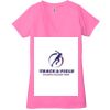 Ladies' Jersey Short-Sleeve Deep V-Neck T-Shirt Thumbnail