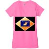 Ladies' Jersey Short-Sleeve Deep V-Neck T-Shirt Thumbnail