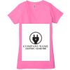 Ladies' Jersey Short-Sleeve Deep V-Neck T-Shirt Thumbnail