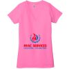 Ladies' Jersey Short-Sleeve Deep V-Neck T-Shirt Thumbnail