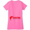 Ladies' Jersey Short-Sleeve Deep V-Neck T-Shirt Thumbnail