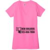 Ladies' Jersey Short-Sleeve Deep V-Neck T-Shirt Thumbnail