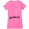 Ladies' Jersey Short-Sleeve Deep V-Neck T-Shirt Thumbnail