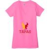 Ladies' Jersey Short-Sleeve Deep V-Neck T-Shirt Thumbnail