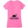 Ladies' Jersey Short-Sleeve Deep V-Neck T-Shirt Thumbnail