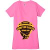 Ladies' Jersey Short-Sleeve Deep V-Neck T-Shirt Thumbnail