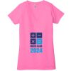 Ladies' Jersey Short-Sleeve Deep V-Neck T-Shirt Thumbnail