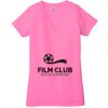 Ladies' Jersey Short-Sleeve Deep V-Neck T-Shirt Thumbnail