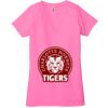 Ladies' Jersey Short-Sleeve Deep V-Neck T-Shirt Thumbnail