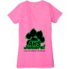 Ladies' Jersey Short-Sleeve Deep V-Neck T-Shirt Thumbnail