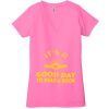 Ladies' Jersey Short-Sleeve Deep V-Neck T-Shirt Thumbnail