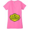 Ladies' Jersey Short-Sleeve Deep V-Neck T-Shirt Thumbnail